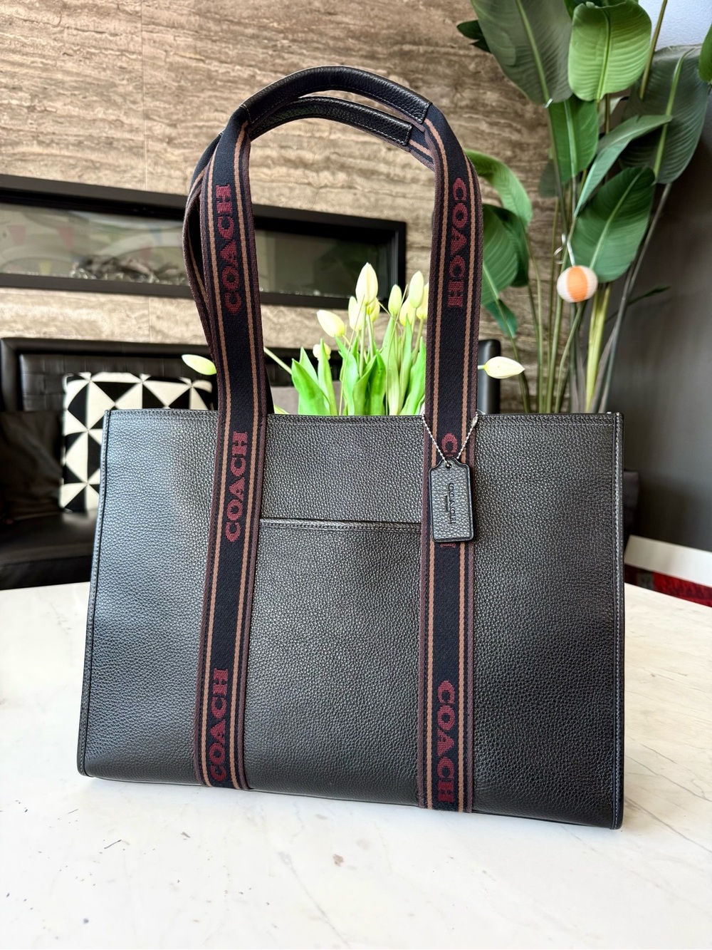 New COACH Large Smith Tote Bag Pebble Leather - Picture 9 of 16